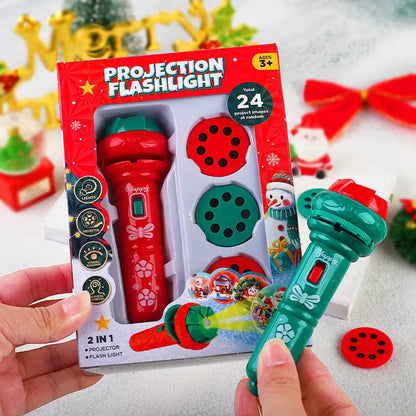 Weihnachts-Projektions-Taschenlampe – 2-in-1 Lichtspaß mit 24 Projektionen