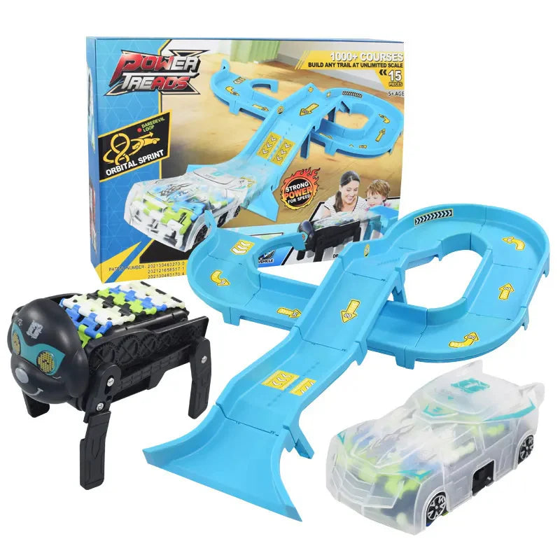Robotischer Spaß – Rennstrecke mit Fahrzeugen und Rollenspiel für Kinder