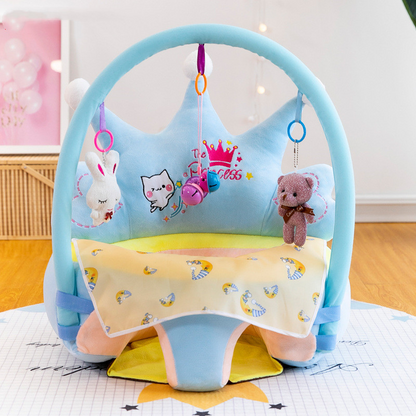 Sitzhilfe für Babys mit Spielbogen – Weicher Lernstuhl zum Sitzenlernen