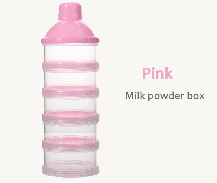 Milchpulver Spender mit 5 Fächern – Stapelbarer Behälter für Snacks & Babynahrung