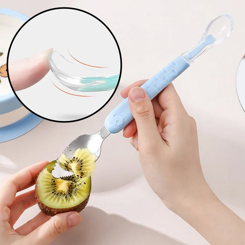 2-in-1 Silikon Löffel für Babys