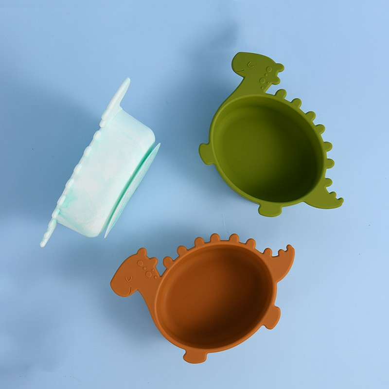 Silikon Schüssel für Babys – Rutschfeste Kinderschüssel in Dinoform