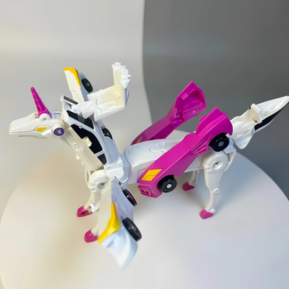 Magnetische Einhorn Verwandlungsautos