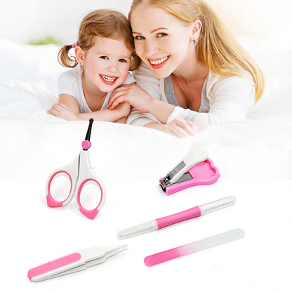 Baby Pflege Set – Sicherheitsnagelschere, Nagelfeile und Pinzette für Kinder