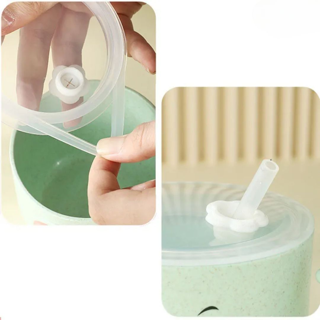 Kinder Trinkbecher mit Strohhalm