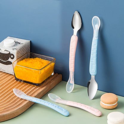 2-in-1 Silikon Löffel für Babys