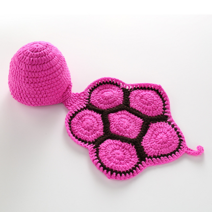 Gehäkeltes Schildkröten Kostüm für Neugeborene – Baby Foto Outfit