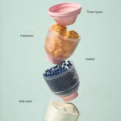 Baby Milchpulver Spender – Tragbarer Stapelbehälter für Milchpulver, Snacks & Brei