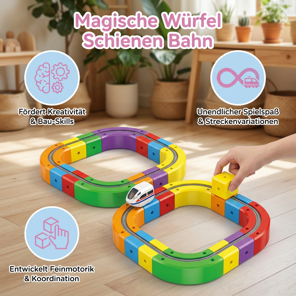 Magische Würfel Schienen Bahn Kinderspielzeug