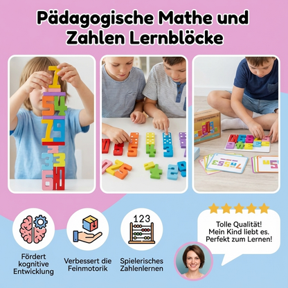 Pädagogische Mathe und Zahlen Lernblöcke