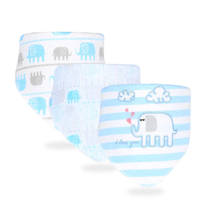 Baby-Schal-Lätzchen-Set - Weiche Dreieckstücher mit niedlichen Motiven
