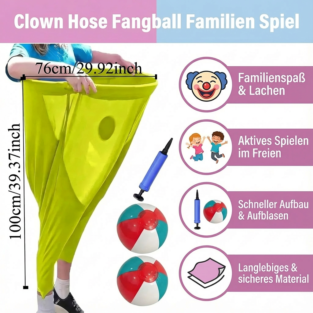 Clown Hose Fangball Familien Spiel