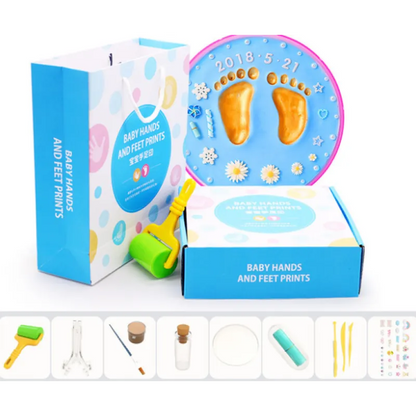 Baby Handabdruck Set mit Ton – Fußabdruck Erinnerung DIY