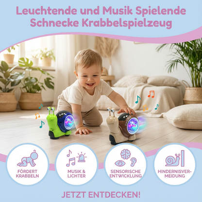 Leuchtende und Musik Spielende Schnecke Krabbelspielzeug