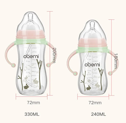 Babyflasche mit Griff – Weithalsflasche für Neugeborene