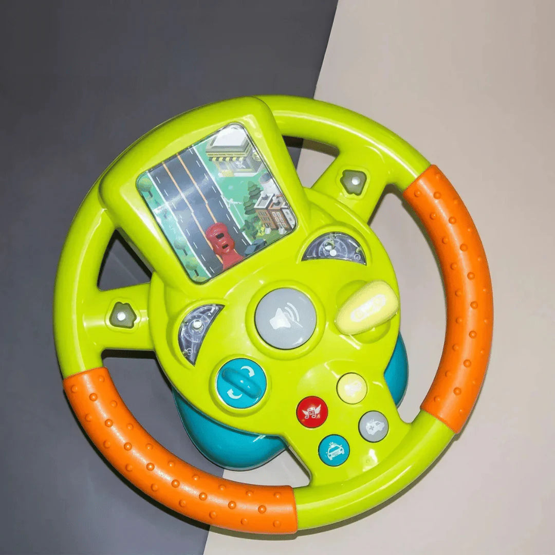 Mini-Lenkrad mit Bildschirm – Spielzeug-Lenkrad für Kinder mit interaktivem Fahrspaß