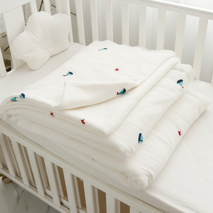Baby Badetuch aus Musselin mit niedlichem Muster für Neugeborene & Kleinkinder