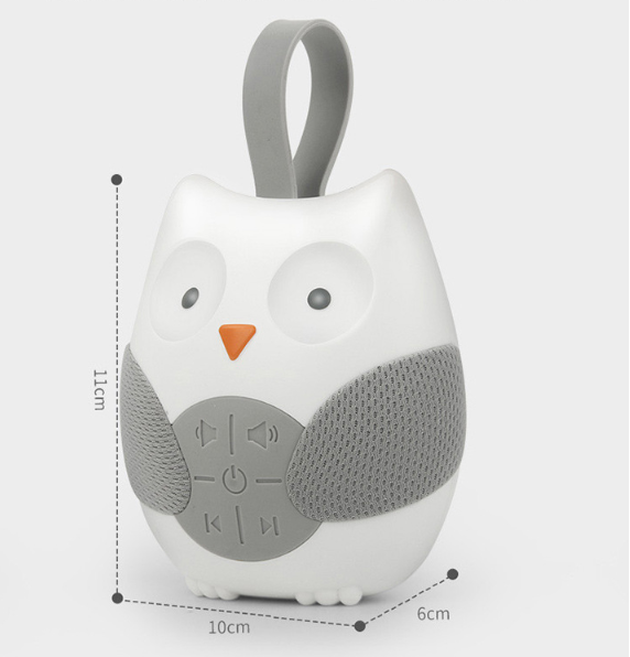 Einschlafhilfe Eule mit Musik & Geräuschen – Tragbarer Soundmaschine für Babys