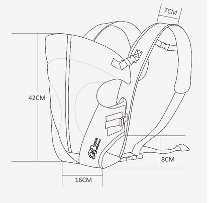 Ergonomische Babytrage mit verstellbaren Gurten