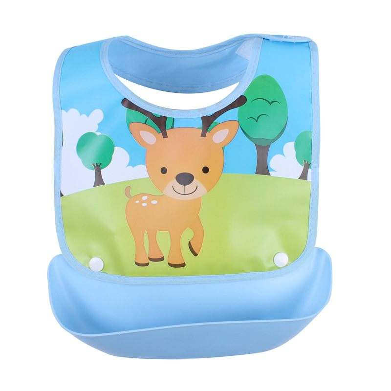 Baby Lätzchen mit Auffangschale – Wasserdichtes, Buntes Design für Mahlzeiten