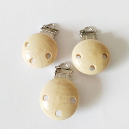 Holzclip für Babyzubehör mit Metallverschluss für DIY Babyaccessoires