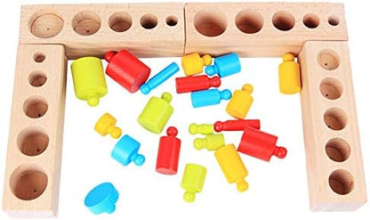 Sortierset für Zylinder – Montessori Sortierspielzeug aus Holz