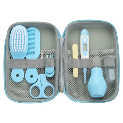 Komplettes Baby Pflege Set mit Nagelknipser, Fieberthermometer, Bürste und Kamm