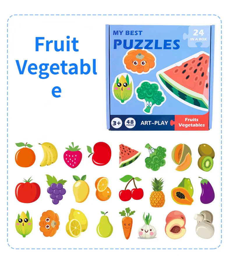 Lernspaß mit bunten Motiven – Pädagogisches Kinderpuzzle