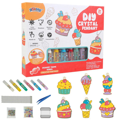 DIY Weihnachts-Kristall-Anhänger Set – Kreatives Malen Für Kinder Mit Weihnachtsmotiven