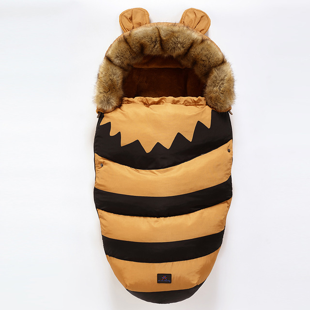Warmer Kinderwagenschlafsack mit Kapuze für Babys und Neugeborene
