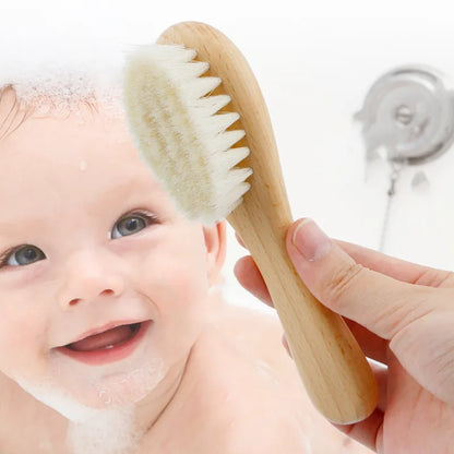 Baby Haarpflege Set mit Bürste und Holzkamm