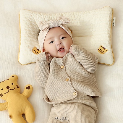 Baby Kopfkissen mit Memory-Schaum – Ergonomisches Kissen gegen Kopfverformung