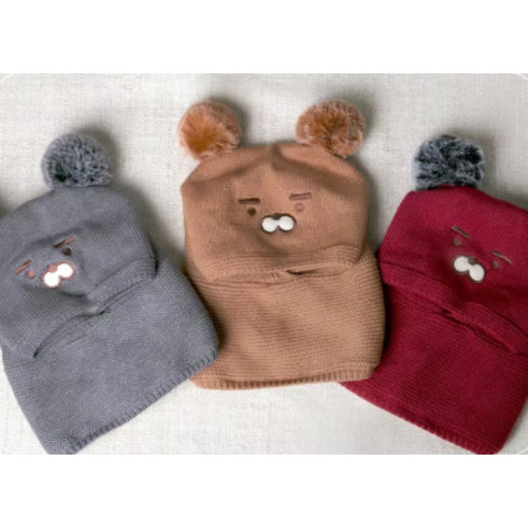 Baby Wintermütze mit Ohren – Warme Strickmütze mit Fleecefutter und Tiermotiv