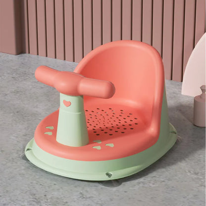 Drehbarer Baby Badesitz mit Griff – Rutschfester Wannensitz