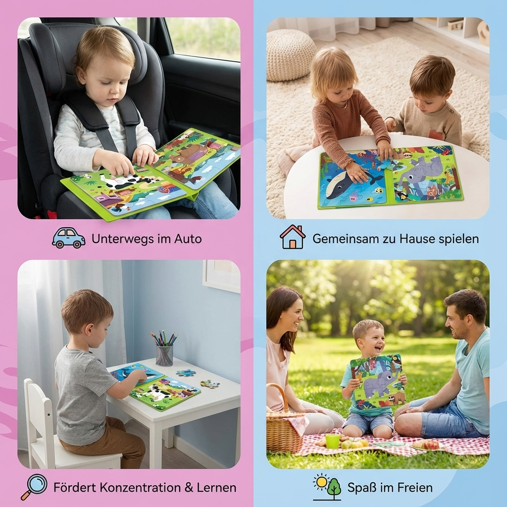 Magnetisches Montessori Puzzle Buch