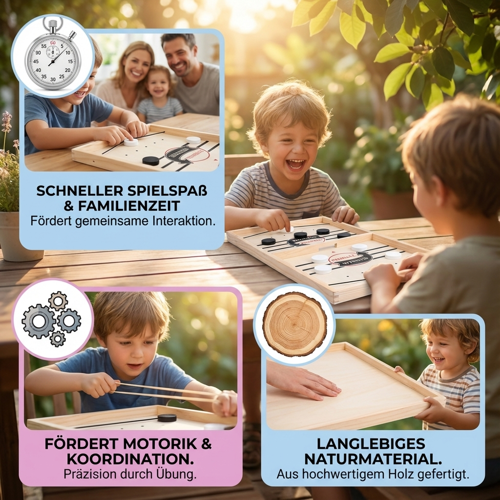Schleuder Schach Brettspiel aus Holz