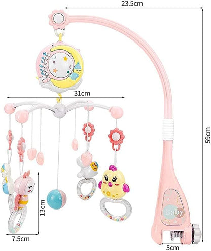 Baby-Mobile mit Musik und Lichtprojektion - Einschlafhilfe für Neugeborene