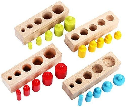 Sortierset für Zylinder – Montessori Sortierspielzeug aus Holz