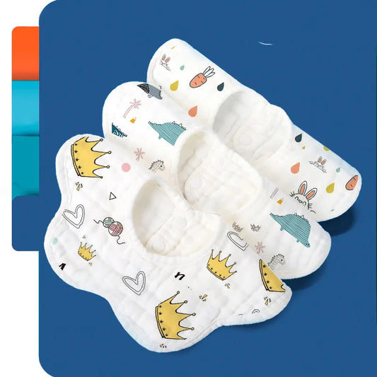 Baby Lätzchen aus Musselin – Weiche Spucktücher mit süßen Motiven