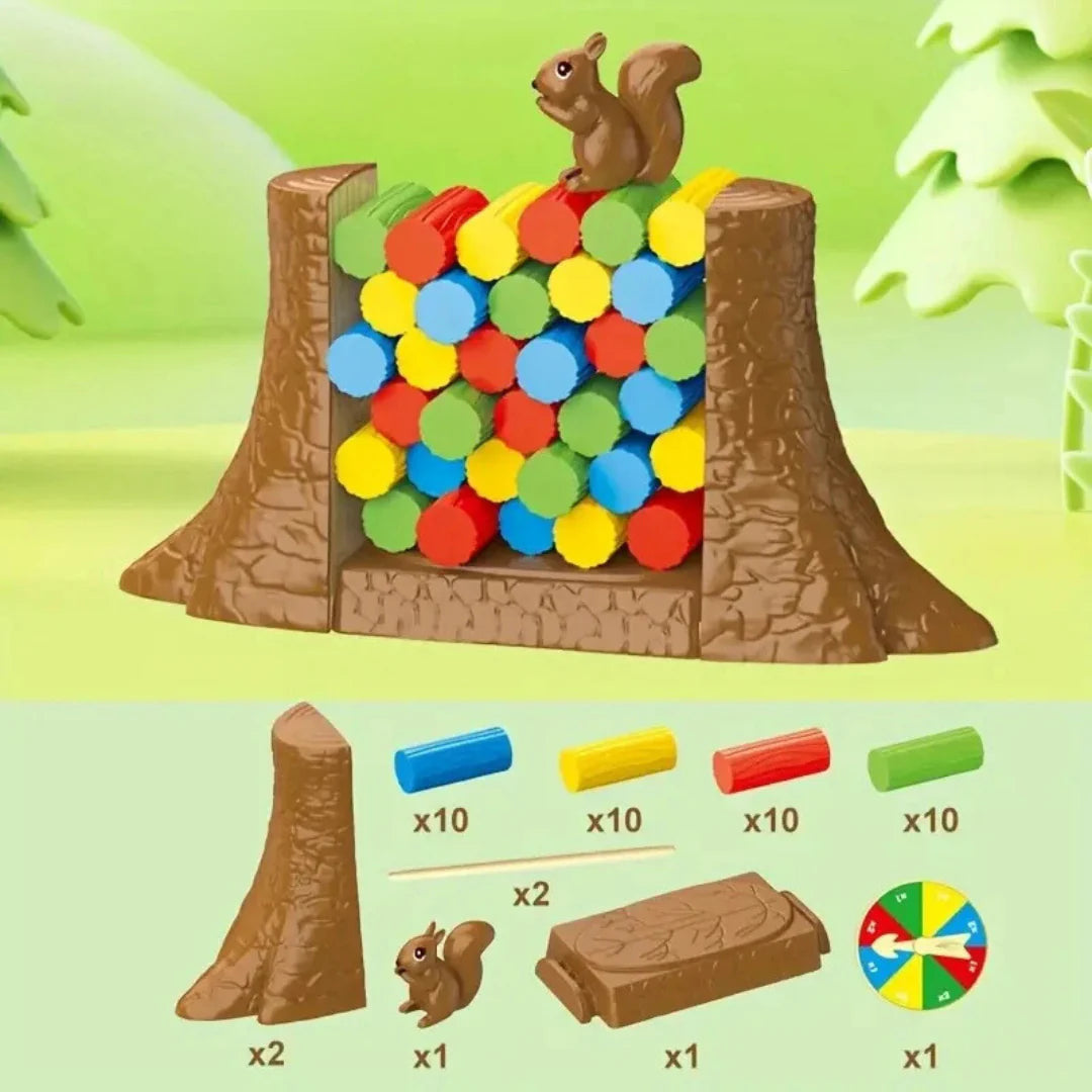 Lassen Sie das Eichhörnchen nicht umkippen – Spannendes Balance-Brettspiel für Kinder