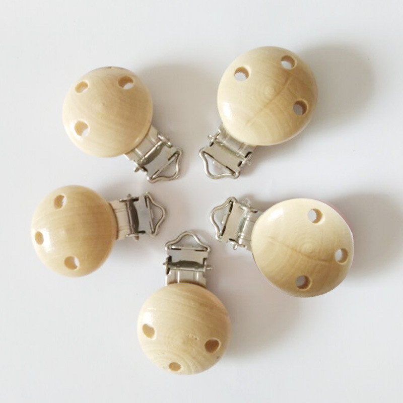 Holzclip für Babyzubehör mit Metallverschluss für DIY Babyaccessoires