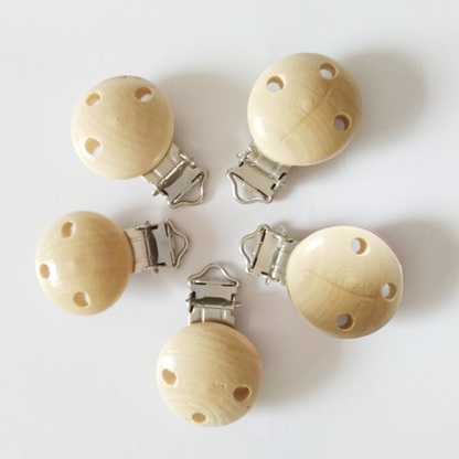 Holzclip für Babyzubehör mit Metallverschluss für DIY Babyaccessoires