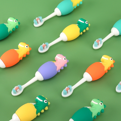 Kinder Zahnbürste Dino – Weiche Lernzahnbürste für Kleinkinder & Babys