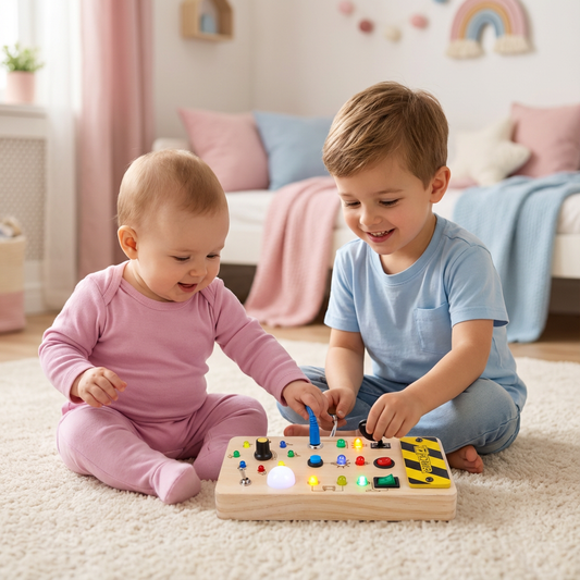 Montessori Beschäftigungs Tafel aus Holz