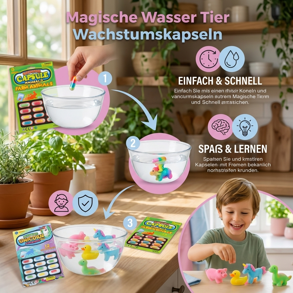 Magische Wasser Tier Wachstumskapseln