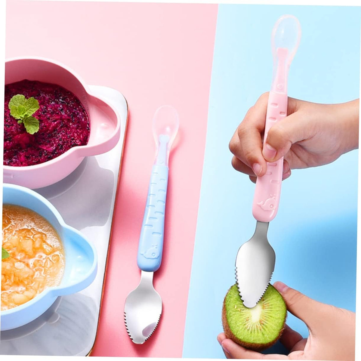 2-in-1 Silikon Löffel für Babys