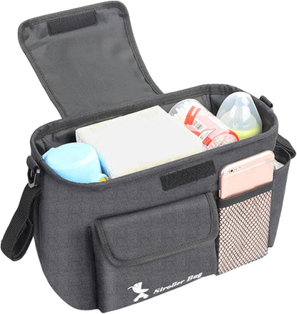 Praktische Stroller Tasche für Kinderwagen – Organizer mit Schultergurt und Fächern