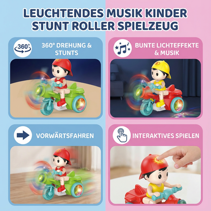Leuchtendes Musik Kinder Stunt Roller Spielzeug