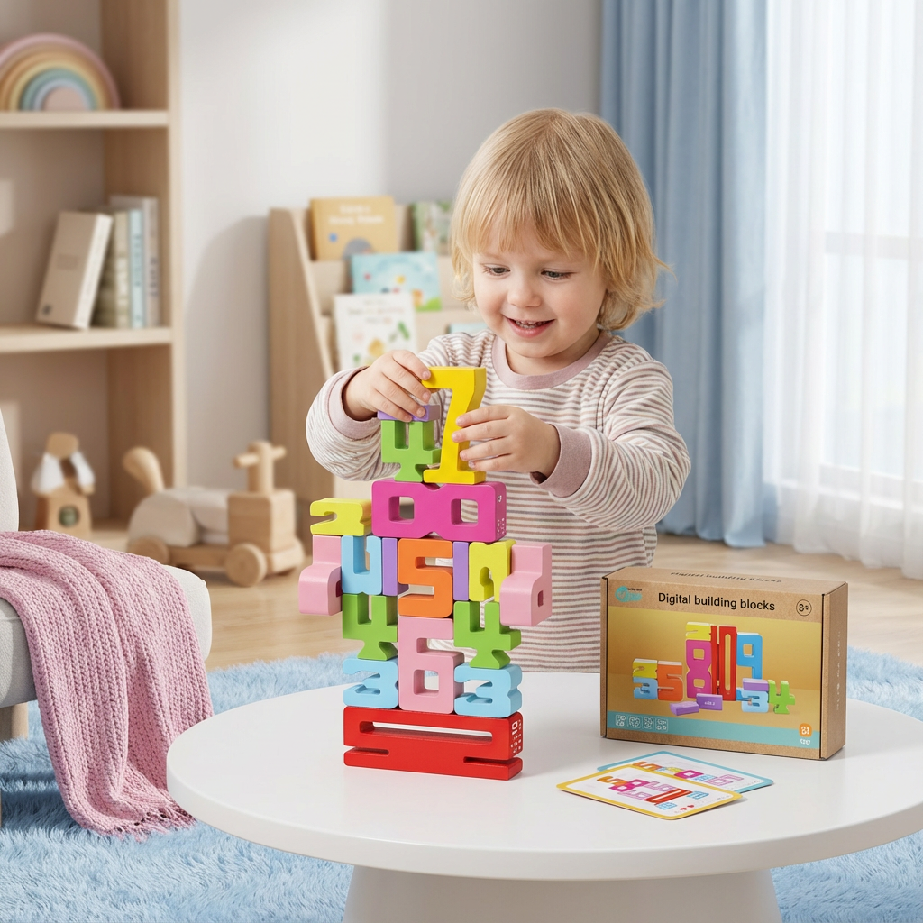 Pädagogische Mathe und Zahlen Lernblöcke