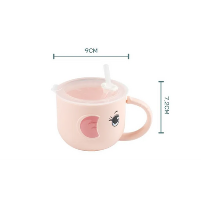 Kinder Trinkbecher mit Strohhalm